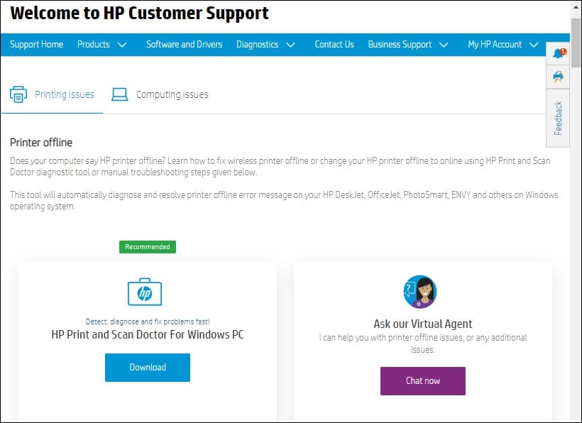 hp-support-page