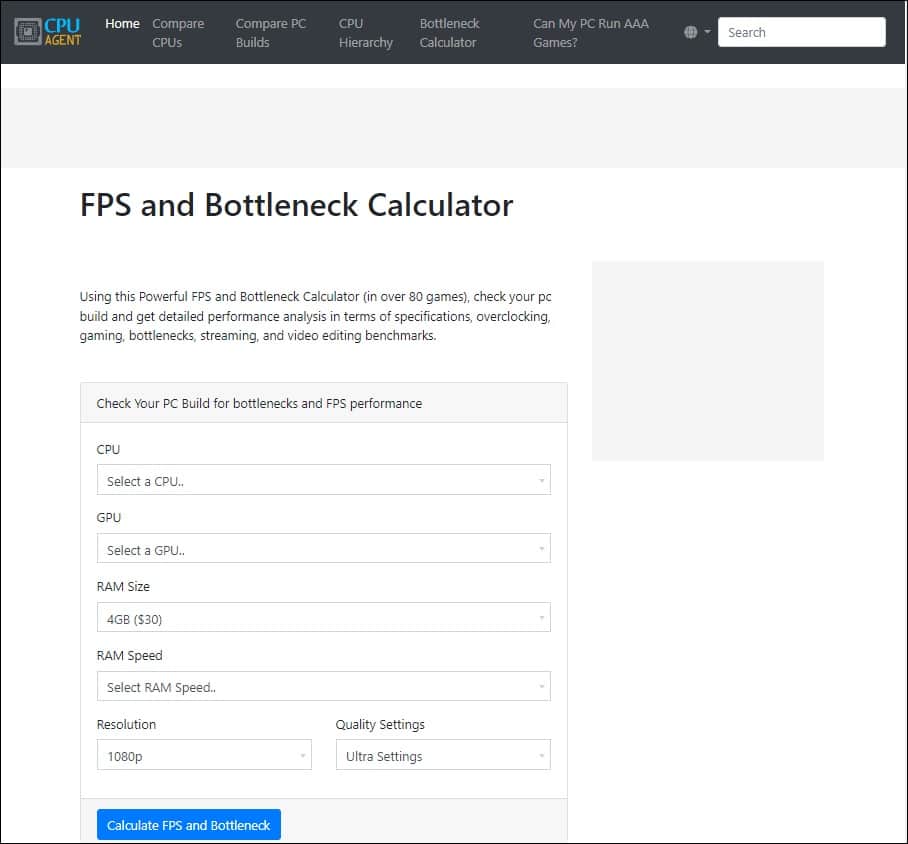 fps-and-bottlenck-calculator