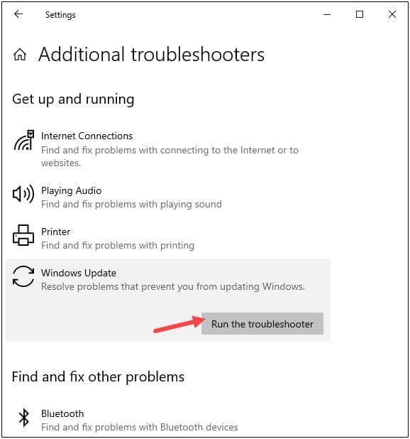 run-windows-update-troubleshooter
