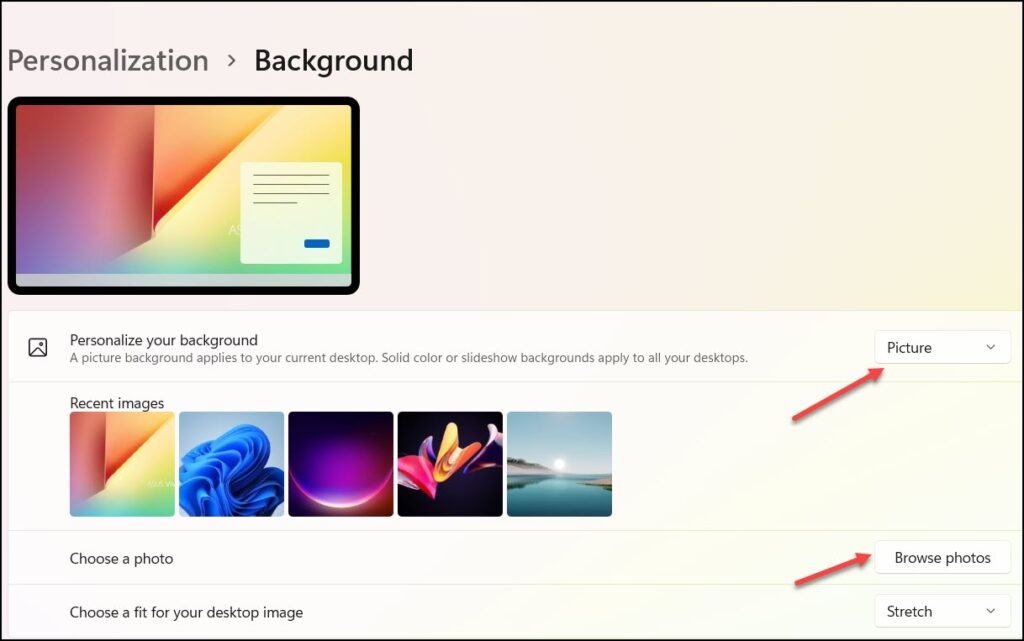 Set Different Wallpapers On Dual Monitors In Windows 11