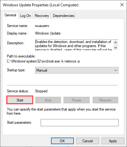 windows-automatic-update-start-button
