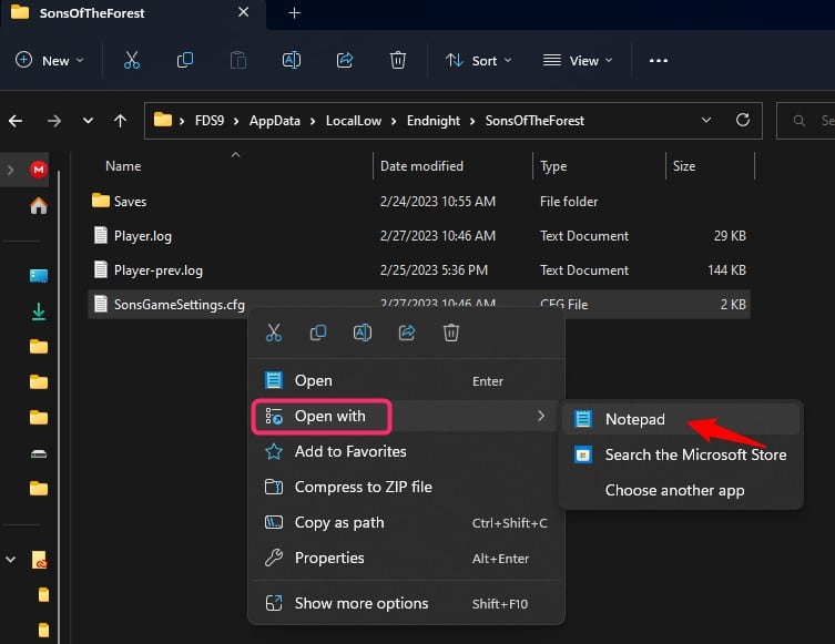 open-sons-of-the-forest-config-file-with-notepad