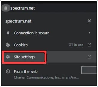spectrum-site-settings