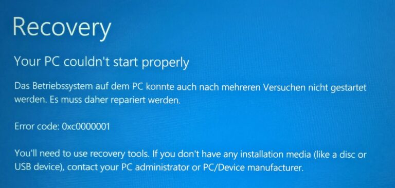 FIX: Error 0xc0000001 Your PC Couldn't Start Properly [SOLVED]