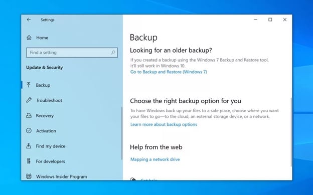 recover deleted data with windows backup feature