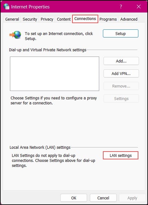 conncetions-LAN-settings