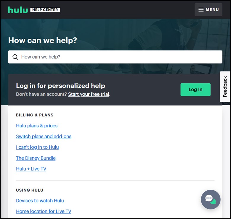 hulu-help-center