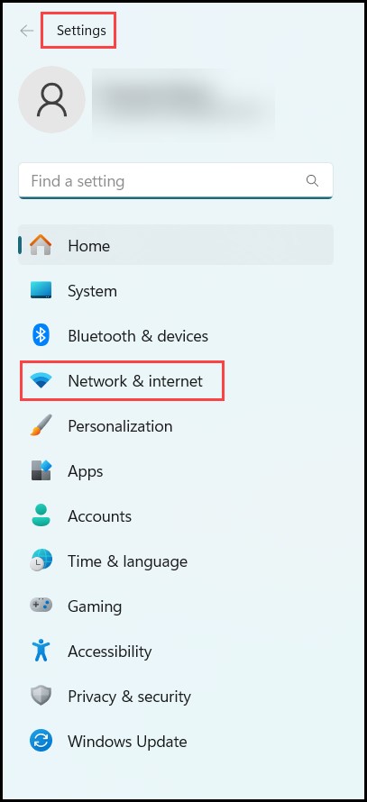 settings-network and internet