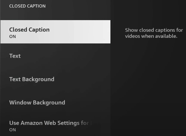 How To Turn On Or Off Closed Captions On Amazon Fire TV