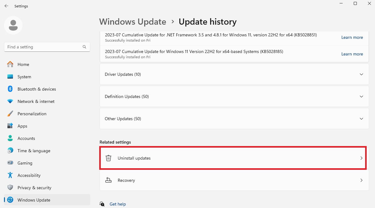 uninstall-updates