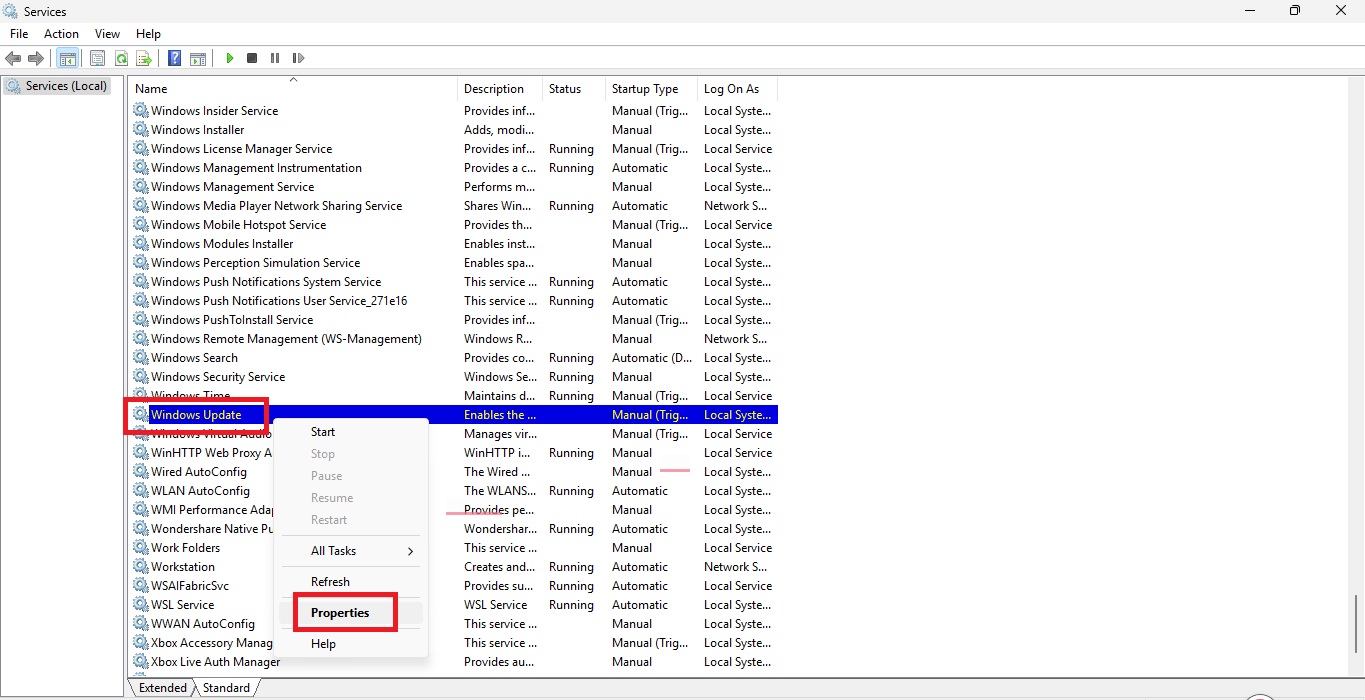 windows-update-properties