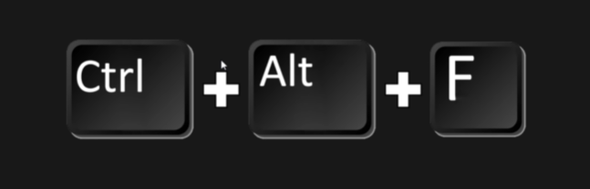 cntrl+alt+F