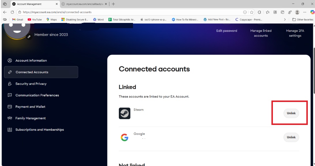 unlink